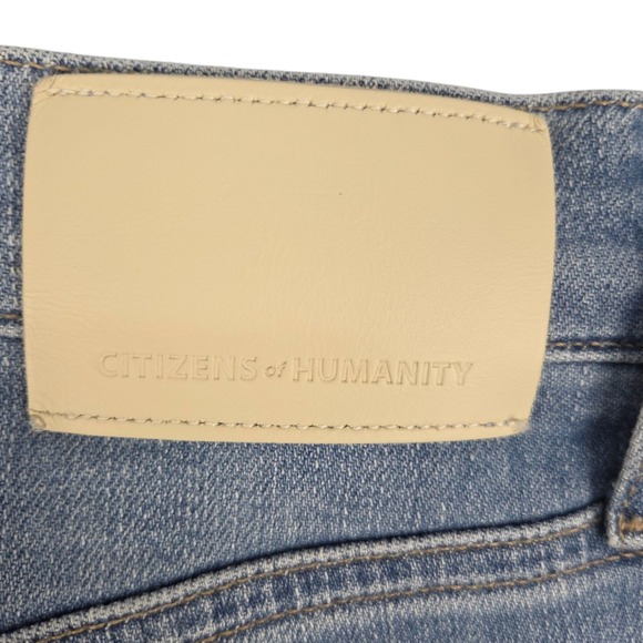Citizens of Humanity Women's 26 Light Wash Straight Leg Jeans Frayed Hem Isola - Picture 7 of 11